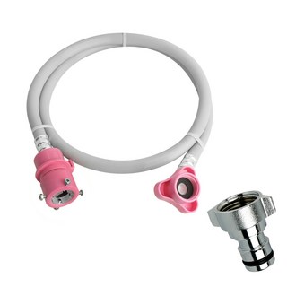 一鍵式熱水用洗衣機水管 1.3M, 1個