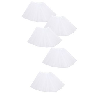 芭蕾舞網紗裙, 白色, 5個