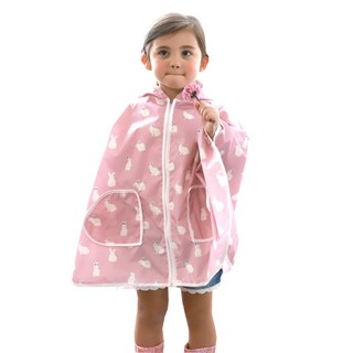 bebe chouette 兔子印花斗篷雨衣