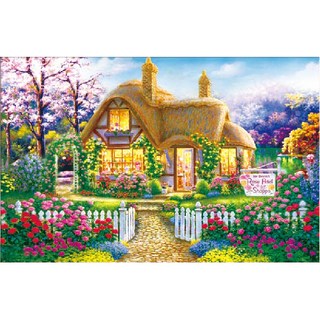 ZEZENEW A9278 寶石十字繡 串珠 DIY 套組, 童話屋, 1個