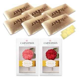康乃馨胸花2款 + 金色零用錢信封6入組, 愛, 1套