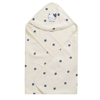 GREEN BEBE 印花連帽雙面包巾