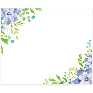 Donna&deco Allegro 藍色花朵方形便條貼紙 6 x 5 cm 014, 混色, 120個