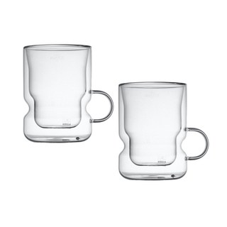 Curva雙層把手玻璃杯, 單色, 2個