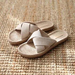 dangolunni Topaz 麻花編織帶拖鞋