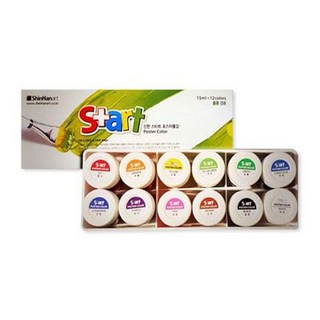 신한화구 포스터 칼라, 15ml, 12색