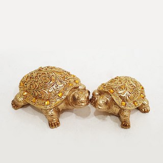 情侶金龜擺飾 2入, 混色