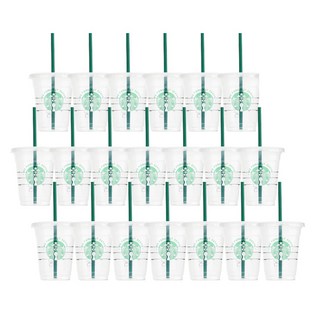 STARBUCKS 星巴克 冷飲杯 355ml+吸管, 1組, 355ml