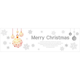 Party09 聖誕節橫式布條, 白色系