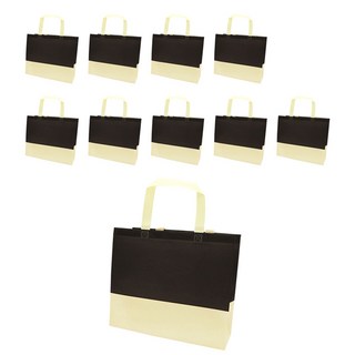 피터 배색 부직포백, 블랙 + 베이지, 10개