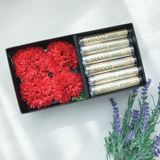 Lovely Farm 香皂花迷你康乃馨零用錢盒, 紅色, 1個