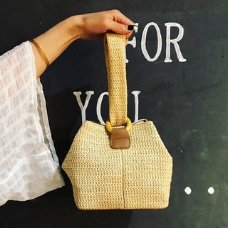 LULU O型圈草編手提包