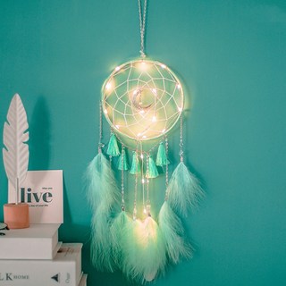 TCR 盛開捕夢網 + 燈串, 綠色