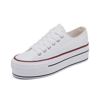 Market A 基本款增高平底帆布鞋