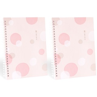 인디고 처음육아 맘마일기 수유일지 이유식일지, 핑크, 2개