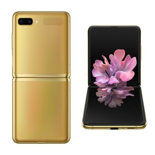 삼성전자 갤럭시 Z플립 휴대폰 SM-F700N, 미러 골드, 256GB