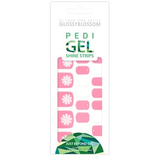 GLOSSYBLOSSOM 黏貼式凝膠足部美甲貼, 甜美花漾, 1個