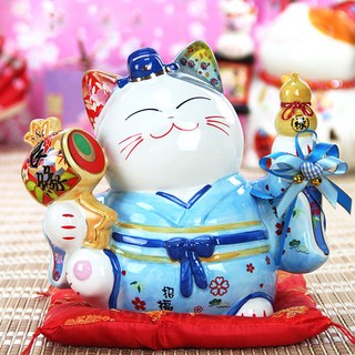 INTODECO 招財貓情侶福貓存錢筒 男 35526, 混合顏色
