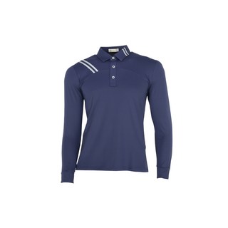 MASTER BEAR 男款斜紋高爾夫長袖POLO衫 Ferraus-b17