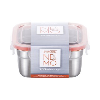 STENLOCK 史丹利 Nemo正方形密封保鮮盒, 1個, 7號 750ml(保鮮盒+蓋子)