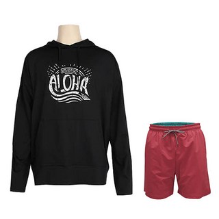 VENDIS 男款馬爾地夫連帽防磨衣上衣 C274 + Sided 海灘褲 M613 套裝