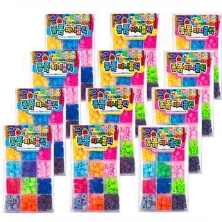 毛球迷你積木3件組, 混和顏色, 4組