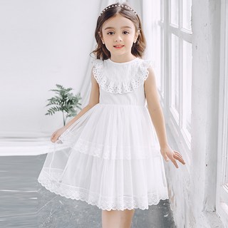 Noble Angel 女童鏤空蕾絲夏季連身裙 No300