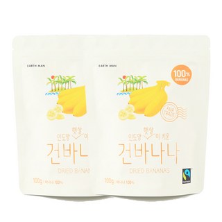 EARTH MAN 無糖香蕉乾, 100g, 2包