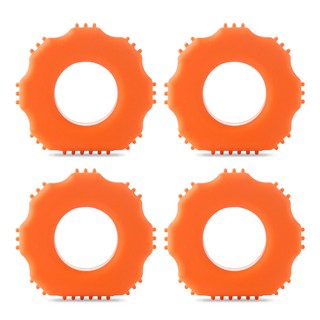 FLaiTO 矽膠指壓握力器 4入, 橘色