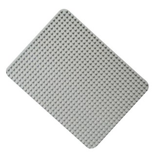 玩具閣樓 相容得寶大顆粒積木遊戲底板 38 x 51 cm, 淺灰色, 1個