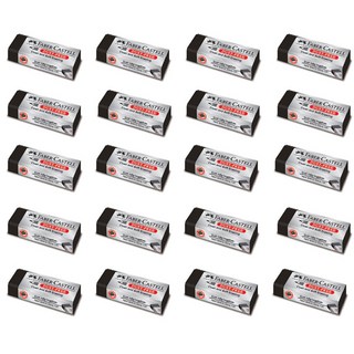 FABER-CASTELL 輝柏 無塵橡皮擦 L號, 黑色, 20個