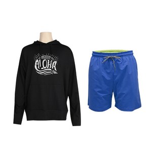 VENDIS 男士馬爾地夫連帽防曬上衣 C274 + 側邊條紋海灘褲 M613 套組