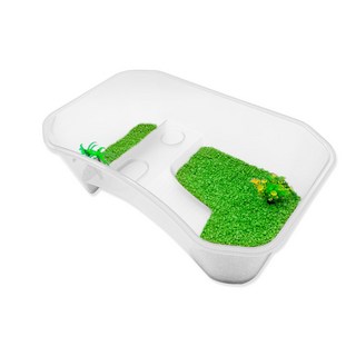 Aquatera 烏龜多功能屋地板魚缸 NX-11 套組, 白色 + 綠色 + 混合色