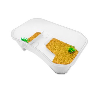 Aquatera 烏龜多功能屋地板魚缸 NX-11 套組, 白色 + 黃色 + 混合色