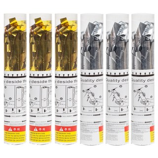 JoyParty 銀箔碎花婚禮拉炮 2件組, 金色 + 銀色, 3套