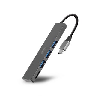 actto Type-C 讀卡機 3埠 USB 3.0 集線器 CRH-14, 灰色, iid顧客精選@ll