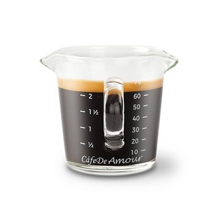 CafeDeAmour 單耳玻璃小量杯 70ml, 混色, 1入