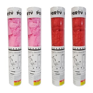 Joyparty 婚禮花瓣派對拉炮, 1套, 粉紅色 + 紅色