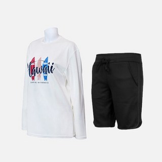 VENDIS 男士夏威夷長袖防磨衣上衣 C264 + Surfer Ocean 海灘褲 M605 套裝