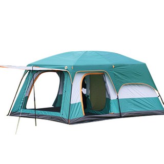 iN&CAMPING 露營生活型帳篷, 8 至 12 人, 綠色