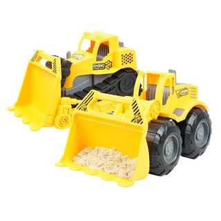 BUNNYLAND Rhino 推土機 + 裝載機 重型工程可動玩具, 混合色