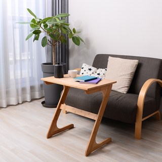 Iconic House 簡約原木邊桌, 自然色