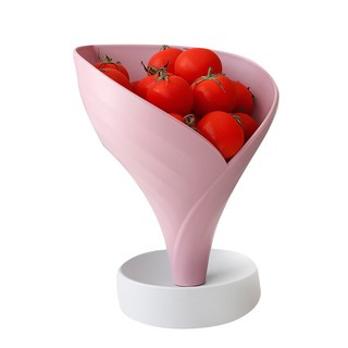 물빠짐 야채접시, 핑크, 1개