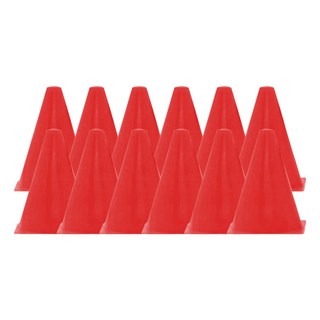 足球訓練角錐, 紅色的, 12個
