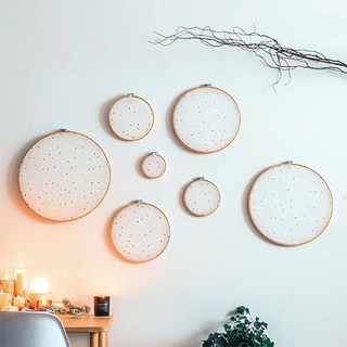 TCR 星光刺繡插畫相框, 白色