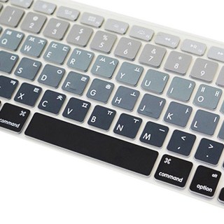 맥북 에어 13 호환 실리콘 키스킨, 블랙그라데이션, 1개