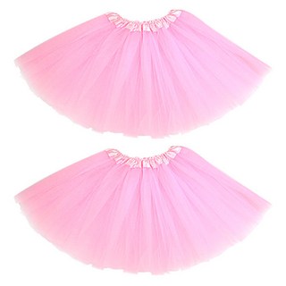 LivingDA 迷你網紗裙 派對道具, 粉紅色, 2個