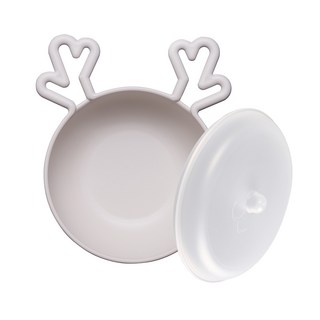 Nineware 馴鹿造型麥片碗+蓋子, 象牙, 1套