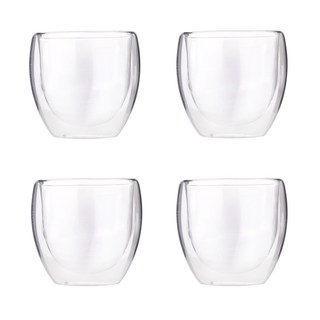 Thesoulbean 雙層玻璃杯 250ml, 單色, 4個