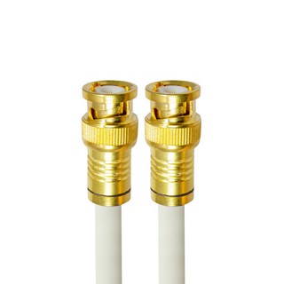 韓國製 高級 BNC 5C 同軸電纜 金色白色 3m, CP-1310, 1個